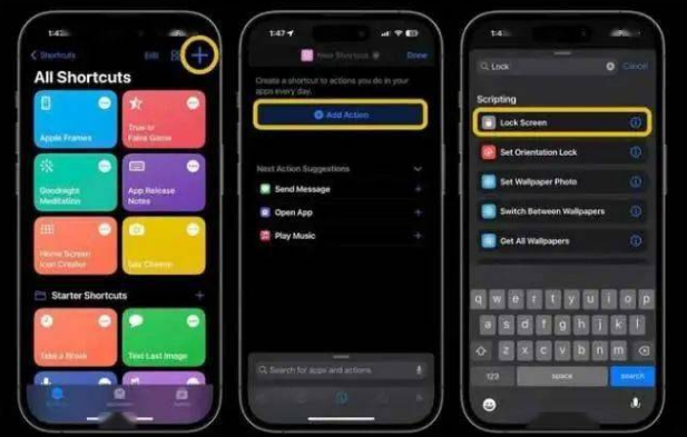 高碑店苹果14锁屏维修店分享iPhone14升级iOS16.4后如何创建锁屏快捷方式 